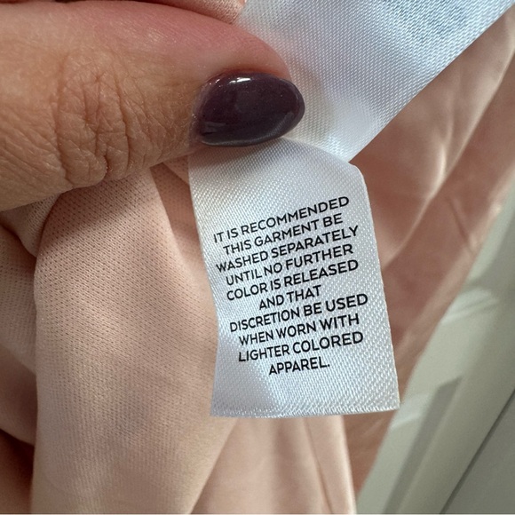 Lulus Effortless Bliss NWT XS‎ Blush Pink Satin Strapless Cowl Back Midi Dress - Picture 13 of 15